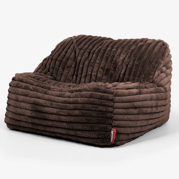 Pufa fotel Sloucher - Sztruks ultra plusz Sobolowy 01