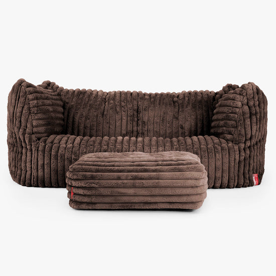 Sofa pufa Ruben - Sztruks ultra plusz Sobolowy 02