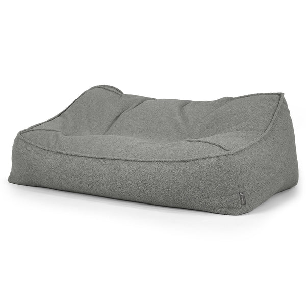 Sofa pufa Sloucher - Boucle Szarość