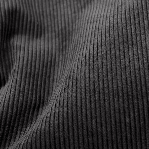 Pufa leżanka Eva - Sztruks wąski prążek Antracytowa szarość Fabric Close-up Image