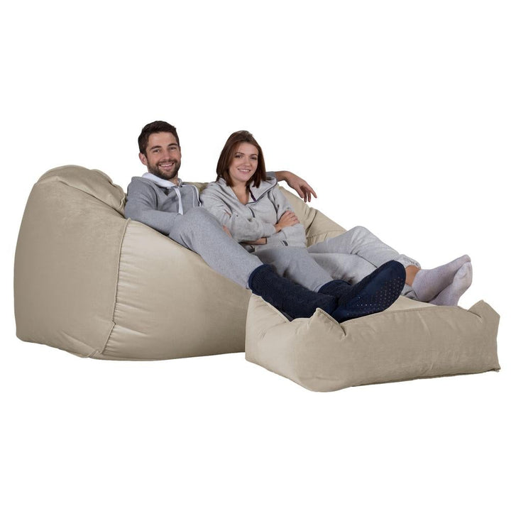 Olbrzymia sofa pufa - Aksamit Mysi 01