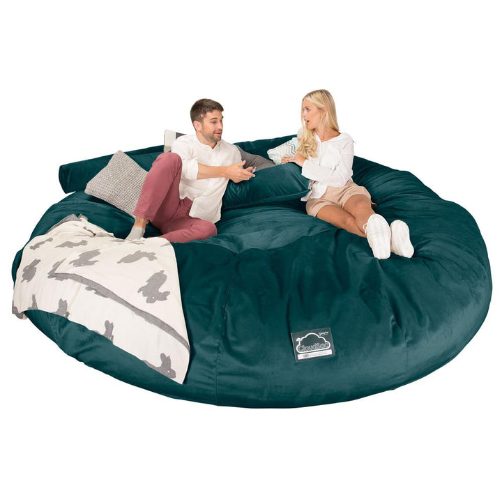 Sofa pufa piankowa CloudSac 5000 XXXXXL Titanic - Aksamit Turkus 03