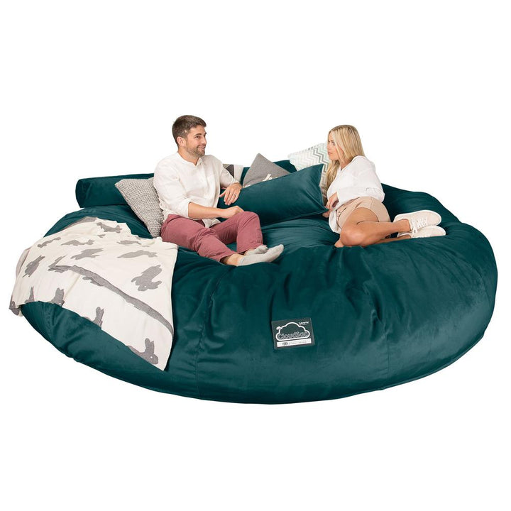 Sofa pufa piankowa CloudSac 5000 XXXXXL Titanic - Aksamit Turkus 04