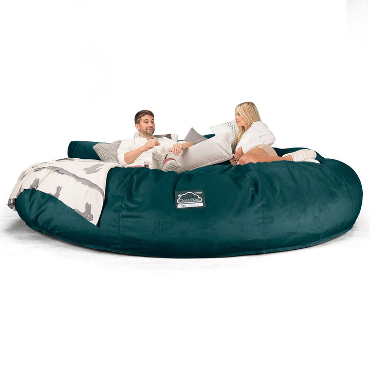 Sofa pufa piankowa CloudSac 5000 XXXXXL Titanic - Aksamit Turkus 05