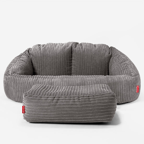 Sofa pufa Bubble - Klasyczny sztruks Grafit szarość 01