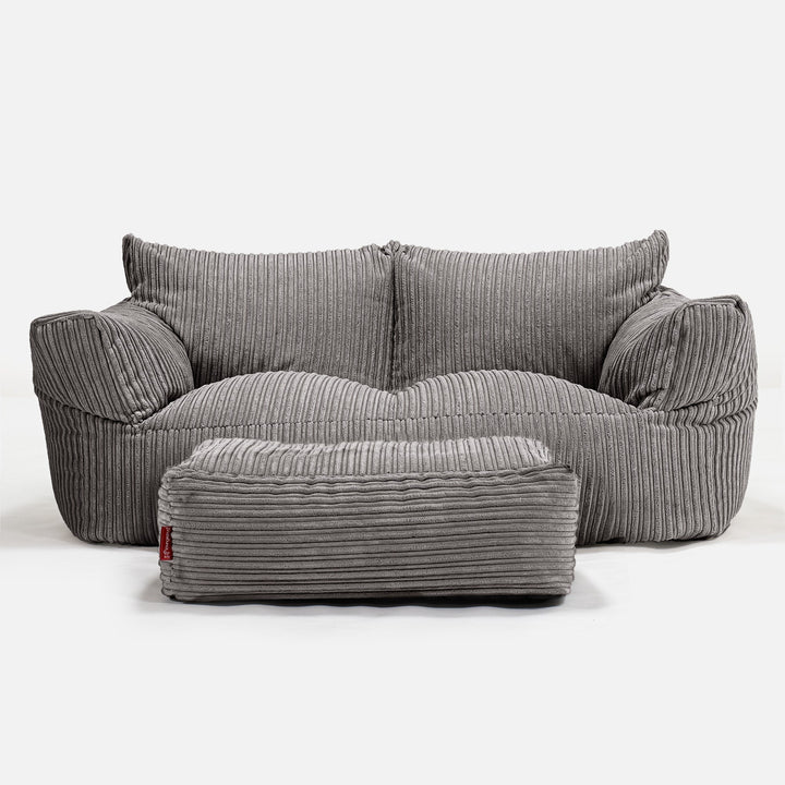 Sofa pufa Josephine - Klasyczny sztruks Grafit szarość 02