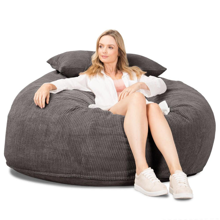 Sofa pufa piankowa gigant CloudSac 1010 XXL - Pom Pom Antracytowa szarość 03