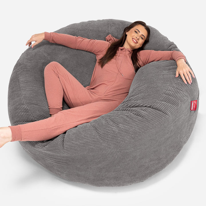 Sofa pufa XXL Mega Mammoth - Pom Pom Antracytowa szarość 01