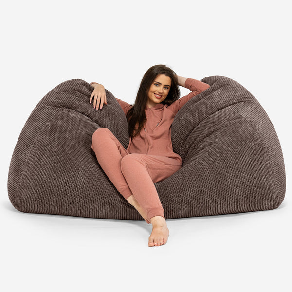 Olbrzymia sofa pufa - Pom Pom Czekolada 02