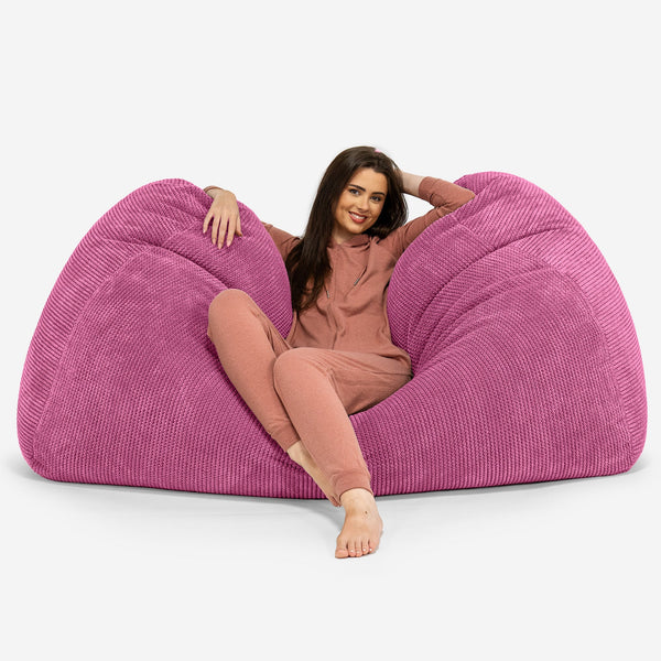 Olbrzymia sofa pufa - Pom Pom Róż 02