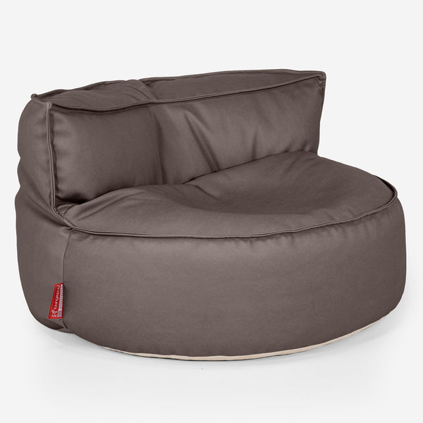 Sofa pufa Chloe - Skóra wegańska Czekolada 01