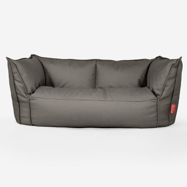 Sofa pufa Ruben - Skóra wegańska Szarość 01