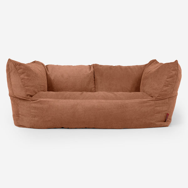 Sofa pufa Ruben - Sztruks wąski prążek Bursztyn 01