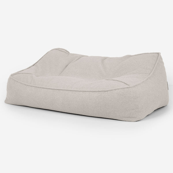 Sofa pufa Sloucher - Boucle Kość słoniowa_03