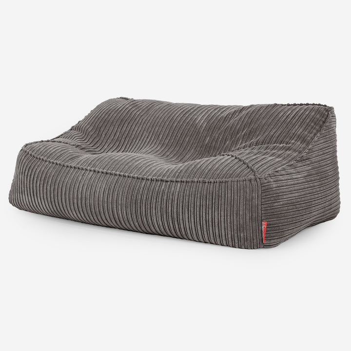 Sofa pufa Sloucher - Klasyczny sztruks Grafit szarość 03